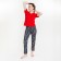 Female set (T -shirt/pants), red/butterfly, size 46