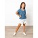 Vest for girls, height 140 cm, blue color
