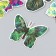 Butterflies cardboard "leaves" set 12 pcs h = 4-10 cm on magnet