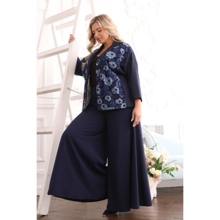 Female jacket, size 52, blue color-11