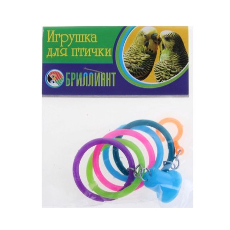 Игрушка для птиц кольца, микс цветов-1