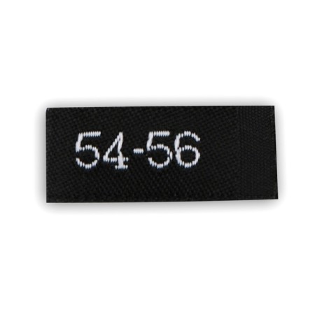 Textile strip "54-56", 5 x 1.1 cm, black color-2