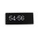 Textile strip "54-56", 5 x 1.1 cm, black color