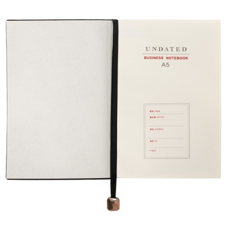 Delivery of a low -off A5, 80 sheets, line, leatherette cover, with a handle, in a gift box, black-3