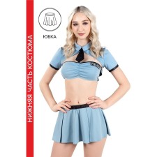 Нижняя часть костюма «Полицейская», Pecado BDSM, юбка, голубая, 44-46