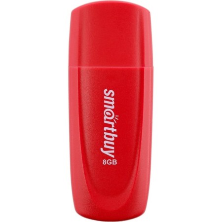 Flash drive Smartbuy 008Gb2SCR, 8 GB, USB2.0, th Up 15 MB/s, PBU up to 12 Mb/s, red-2