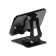 A phone stand, adjustable, folding, 360 ° rotation, metal, black