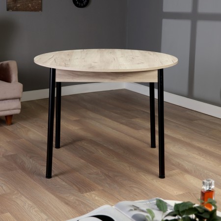 Round kitchen center, 1000x1000x750, oak craft gray-1