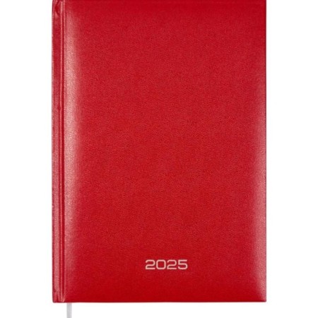Dated diary 2024, A5, 176 sheets, Attomex.orion, Bumvinyl cover, Lasse, Blok 70 g/m2, Red