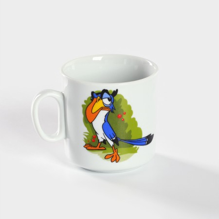 Porcelain mug "Lesovichok", 200 ml, D = 7.3 cm, Mix drawing-1