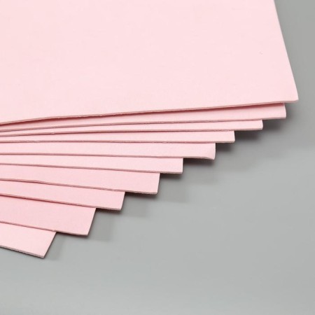 Set of foamiran 50x50 cm (10 sheets) 2 mm central pink-1
