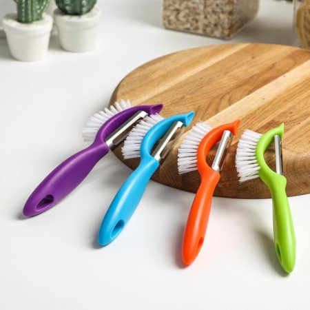 Sarbo's vegetable cleaner, with a brush, 18.5 × 5 cm, color mix-4