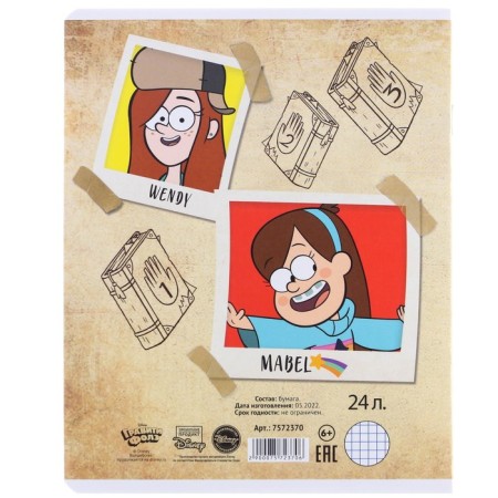 Notebook in a cage 24 sheets, 5 types of mix, cover coated cardboard, gravity farz-11
