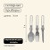 Set of folding tourist devices Maclay: knife, fork, spoon