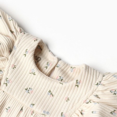 Dress with DL. Sleeve crumb I Wildflowers, height 80-86 cm, beige-6