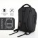 Backpack - male bag, textiles, gray color