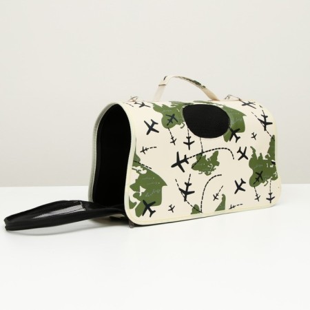 Bag - Animal Carriage "Airplanes", White, Size S, 37.5 x 17 x 22 cm-1