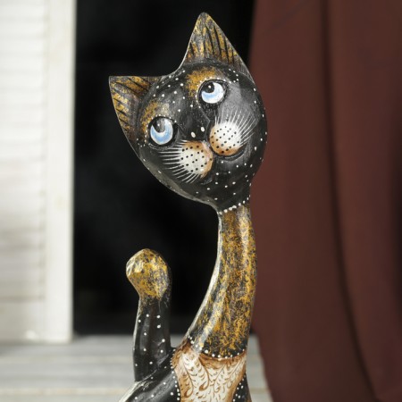 Souvenir tree "Cat Moon in a collar" 43x14x5 cm-2