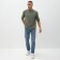 Men's T -shirt Minaku: Basic Line Man Color Khaki, Size 46