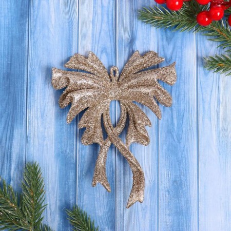 Jewelry decoration "Bow Glows" 11x14 cm, gold
