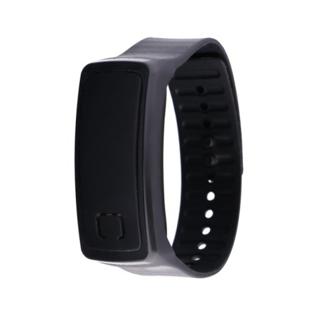 Watch of wrist, electronic "glare", silicone strap, dial 5 x 2 cm, black-3