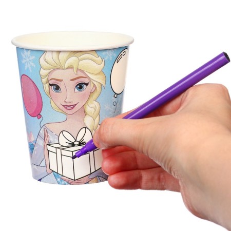 A glass of paper "Happy Birthday!", 250 ml, cold heart-5