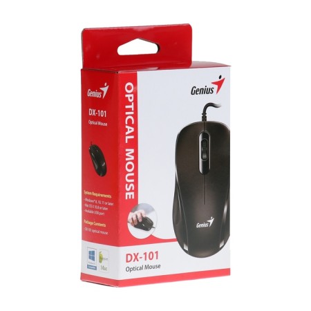 Genius DX-101 mouse, wired, optical, 1200 dpi, USB, black-5