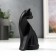 Polystone souvenir "Black cat with golden ears" 12.7x7.7x4.3 cm