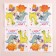 Paper napkins "Happy birthday", Dino, 25x25, set of 20 pcs.