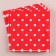 Paper “Peas” napkins, set 20 pcs., 33x33 cm, red color