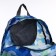 A backpack with a zipper, the color is blue/blue
