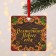 Christmas tree pendant with the wishes of the "magic New Year", a scretch-layer, 13 x 13 cm
