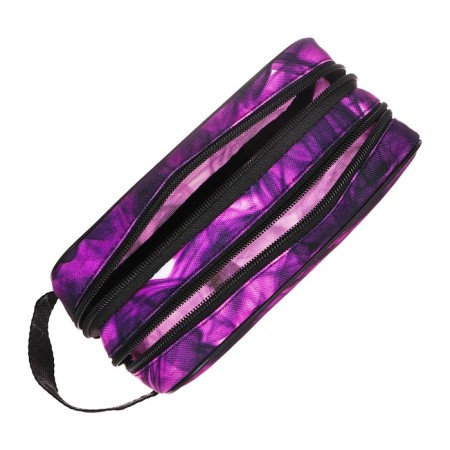School Penal on the zipper Calligrata, 2 departments, purple-black-4