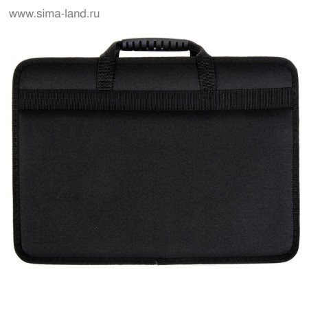 Folder with handles Textile, A4, 365 x 260 x 50 mm, 1C13 "Meadows", frame, black-4