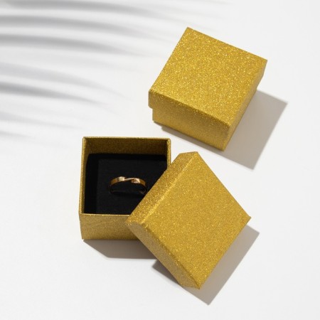 Gift box for earrings/ring "Shine", 5 × 5, color gold-1