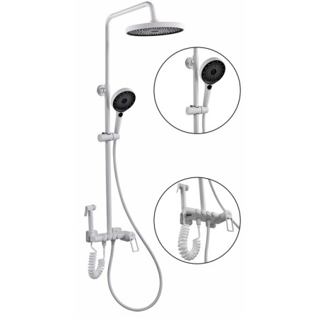 The shower system Fashun A2483-8, a stand, hygienic and hand watering can, brass, white-1