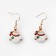 New Year! Earrings "New Year" snowmen, colored in gold