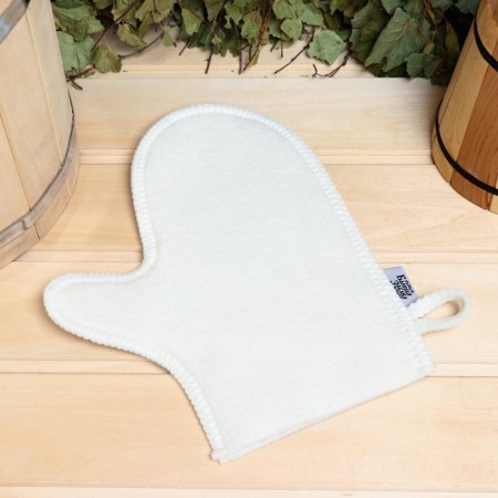 Bath set: hat, rug and mitten "for lovers of a bathhouse"-4