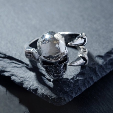 Ring "Right" Skull, color black silver, dimensionless-1