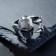 Ring "Right" Skull, color black silver, dimensionless