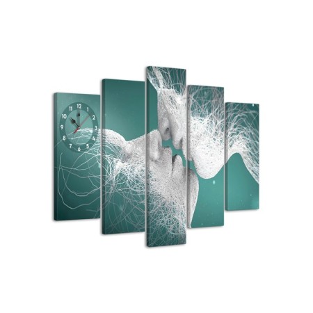 Carty clock wall modular "attraction", silent, 80 x 140 cm