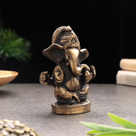 Souvenir "Ganesh Wise", gypsum concrete, 9x8x4.5cm, set 2 pcs-1