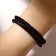 Bracelet Unisex "Power" two braids, black color with ferrous metal, 20.3 cm