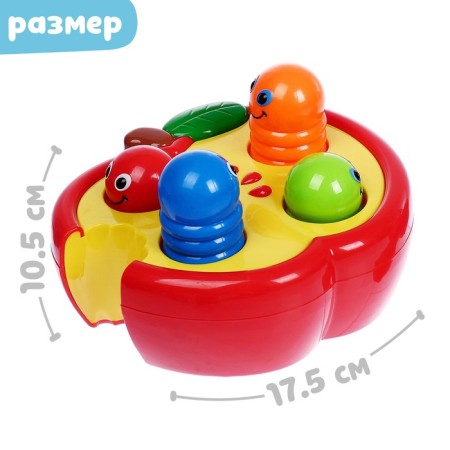 Developing toy "Putting Worm" with a hammer-1