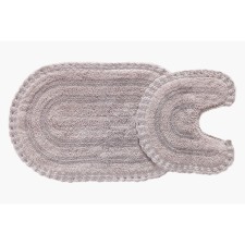 Set of bathroom mats Sofi de Marko Olivia, size 60x100 cm, 50x50 cm, mokko color