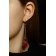 Glass earrings "Bright day" heart, color mix