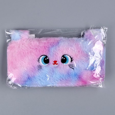 Penal School Soft "cat", 20 × 10 cm, plush, white color-7