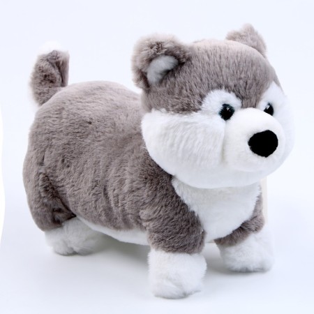 Soft toy "Husky", size 28 cm, color gray color