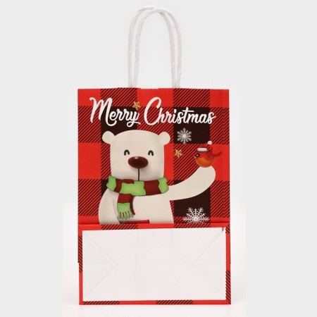 Package Gift craft "White Bear" 15 × 21 × 8 cm-2