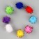 A set of textile parts for the decor "bombs" 20 pcs. set, size 1 pc. 1.8 cm, color mix